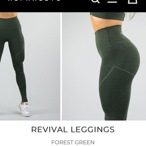 SOLD Alphalete Revival Leggings Forest Green